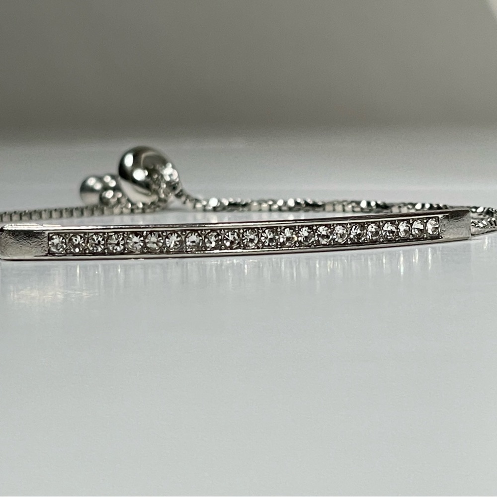 Slide Bracelet - Cubic Zircon & 925 Silver Plated - NEW